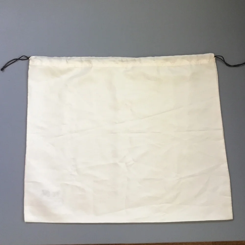 Coach Cream Drawstring Dust Bag with Black Logo